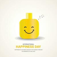 internazionale felicità giorno creativo design sfondo per saluto momento vettore