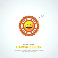internazionale felicità giorno creativo design sfondo per saluto momento vettore