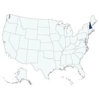 nuovo Hampshire carta geografica. Stati Uniti d'America carta geografica vettore