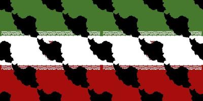 modello senza giunture di sagoma mappa iran isolato su sfondo bandiera iran. abiti per carta decorativa, imballaggi, copertine, carta da regalo e design d'interni per la casa. illustrazione vettoriale eps10.