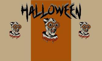 testa clown Halloween vettore illustrazione design