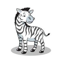 illustrazione di cartone animato zebra vettore