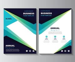 modello di progettazione del layout del rapporto annuale. idea di concetto di design di sfondo volantino aziendale aziendale. vettore