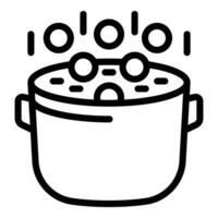 bolla tè preparare icona schema vettore. asiatico palle bevanda vettore