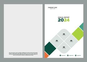 progettazione della copertina del rapporto annuale vettore