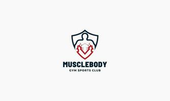 bodybuilding, logo, Due opzioni. vettore