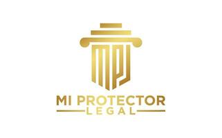 moderno legge azienda logo design. oro, ditta, legge, icona giustizia design modello vettore