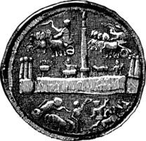 romano moneta Vintage ▾ illustrazione. vettore