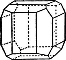 combinazione di pentagonale dodecaedro e cubo Vintage ▾ illustrazione. vettore