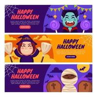 banner a tema halloween vettore