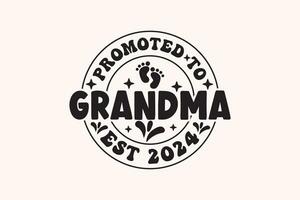 promossa per nonna est 2024 eps maglietta design vettore