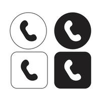 vettore icona telefono. set di raccolta di simboli di telefoni cellulari e telefoni piatti