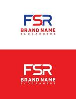 iniziale lettera fsr logo design modello, grafico alfabeto simbolo per aziendale attività commerciale identità vettore
