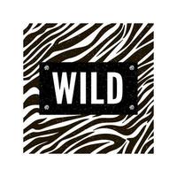 elemento zebra selvaggio di tendenza con segni di tigre. credi nell'amore e ama te stesso stile vintage leopardato, slogan di moda giaguaro per t-shirt per ragazza. illustrazione vettoriale. vettore