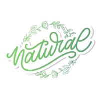 100 vettore naturale lettering timbro illustrazione slogan calligrafia