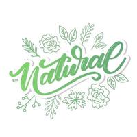 100 vettore naturale lettering timbro illustrazione slogan calligrafia