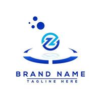 lettera oz blu logo professionale per tutti tipi di attività commerciale vettore