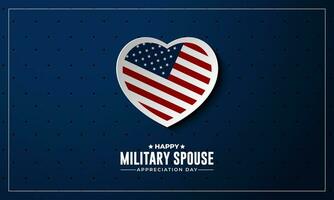 militare Sposa apprezzamento giorno sfondo vettore illustrazione