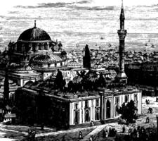 il città di costantinopoli Bisanzio Vintage ▾ illustrazione. vettore