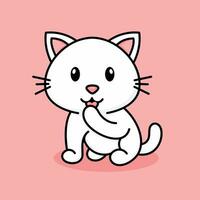 carino cartone animato gatti, kawaii, e adorabile. vettore