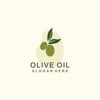 oliva olio logo design vettore icona natura bellezza e Salute