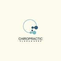 chiropratica logo design idea per salutare vettore