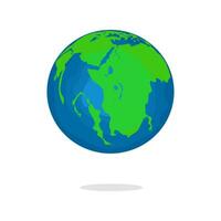 vettore mondo con verde e blu terra icona su bianca sfondo