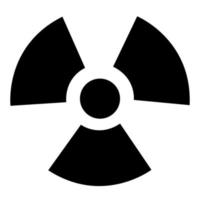 segno di simbolo di pericolo di radiazioni isolato su sfondo bianco, illustrazione eps.10 di vettore