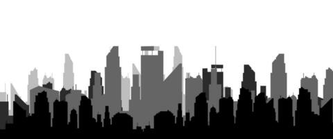 moderno silhouette di il città.panoramica Torre illustrazione bandiera vettore