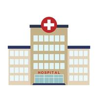 ospedale icona isolato su bianca sfondo, vettore illustrazione.