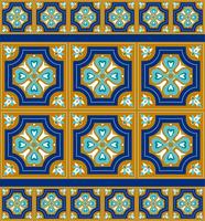 Piastrelle azulejo portoghesi. Patte senza cuciture splendide blu e bianche. vettore