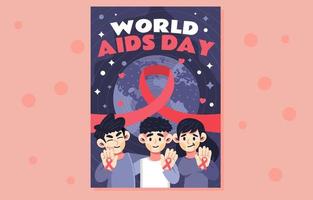 poster della giornata mondiale dell'aids vettore