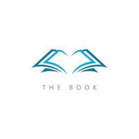 modello icona logo di istruzione. illustrazione del libro aperto vettore