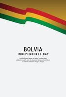 felice giorno dell'indipendenza della bolivia. modello, sfondo. illustrazione vettoriale