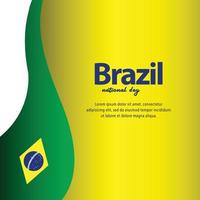 giorno dell'indipendenza del brasile. giorno della libertà. buona festa nazionale. festeggiare l'annuale nel 7 settembre. bandiera brasile. design patriottico brasiliano. modello, sfondo. illustrazione vettoriale