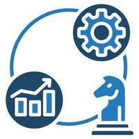 dati strategia icona linea vettore illustrazione