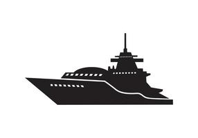 illustrazione del design della nave da guerra vettore