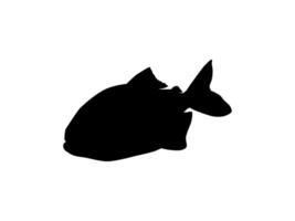 piranha pesce silhouette, può uso per logo grammo, sito web, arte illustrazione, pittogramma, icona o grafico design elemento. vettore illustrazione