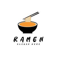 ramen spaghetto logo Vintage ▾ vettore illustrazione disegno, giapponese spaghetto cibo, tradizionale cibo