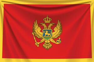 indietro bandiera montenegro vettore
