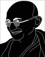 gandhi jayanti - illustrazione del carattere vettoriale di gandhiji.