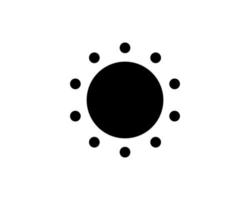icona del bordo vettoriale del sole. questa icona viene utilizzata per pannelli di amministrazione, sito Web, interfacce, app mobili