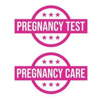 gravidanza test cura medico icona etichetta design vettore
