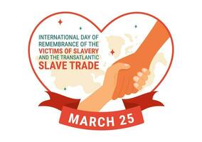internazionale giorno di ricordo di il vittime di schiavitù e il transatlantico schiavo vettore design illustrazione per contro traffico nel persone
