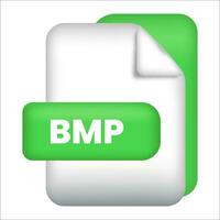 bmp file formato icona. un' creativo design icona di bmp file formato. bmp file estensione moderno 3d design vettore