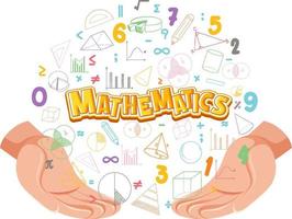 scarabocchiare la formula matematica con il carattere matematico vettore