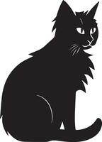 gatto silhouette vettore illustrazione 2