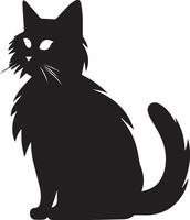 gatto silhouette vettore illustrazione 3