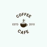 design del logo del caffè caffè vettore