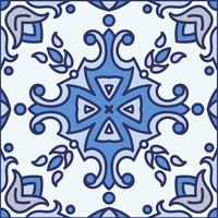 Piastrelle azulejo portoghesi. Patte senza cuciture splendide blu e bianche vettore